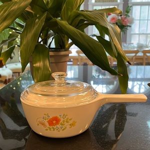 "Wildflower" - 1.5 Pint Menuette Pan with Lid  (Corelle) by CORNING